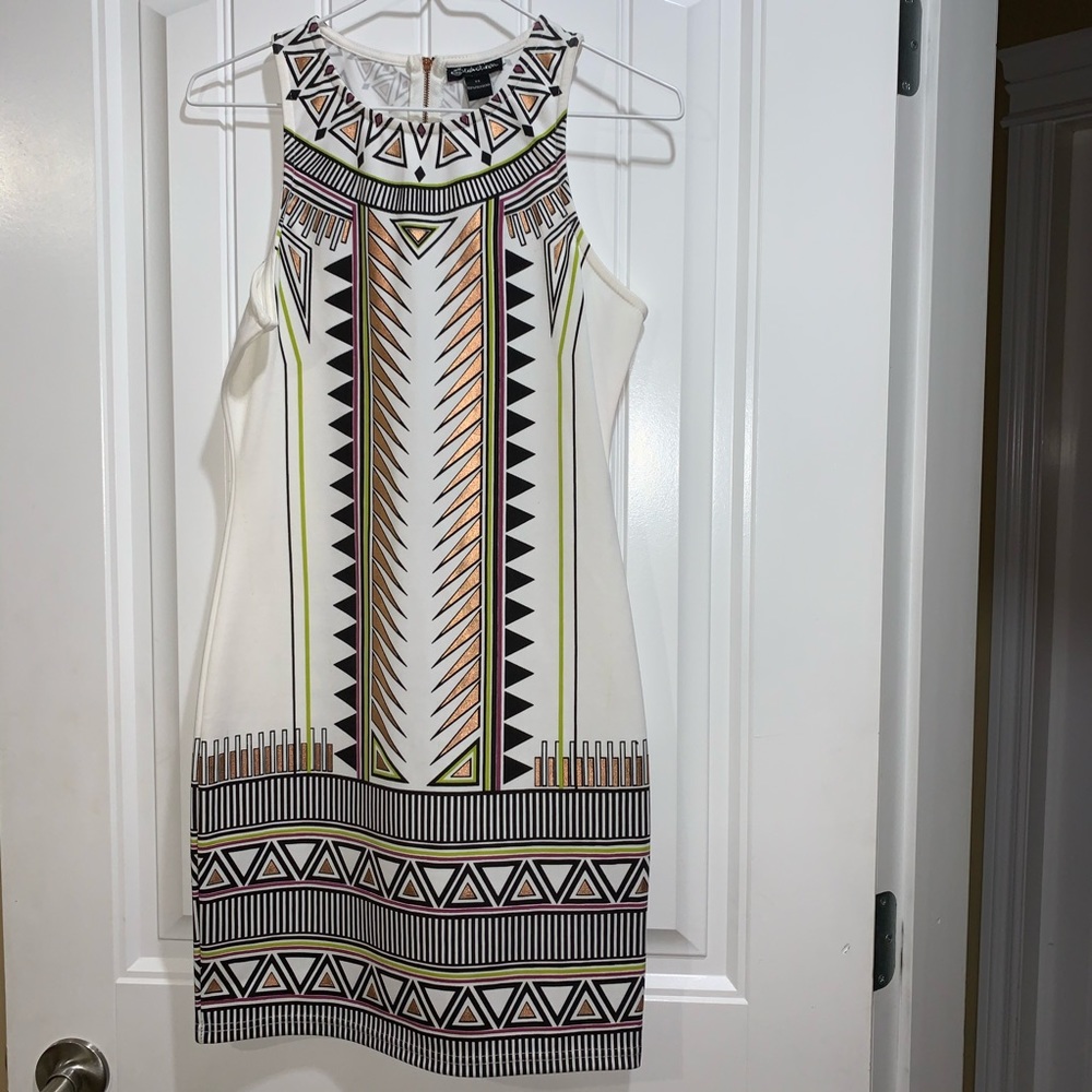 Aztec printed mini dress